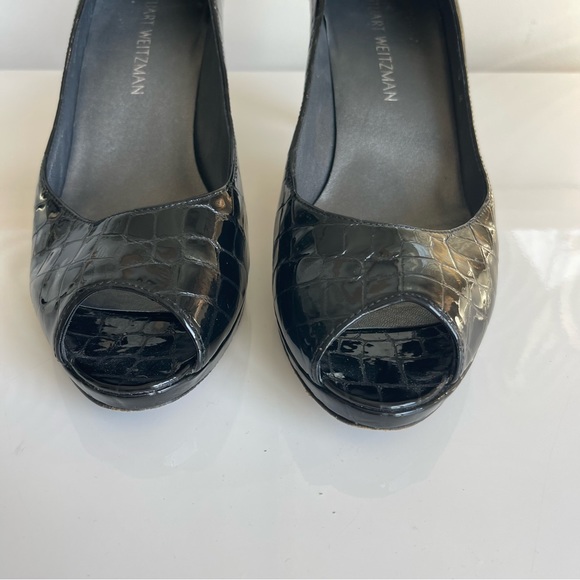 Stuart Weitzman Black Crocidile Heels - Picture 3 of 12